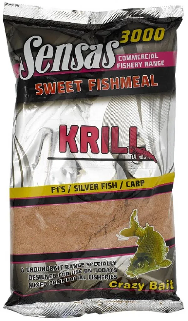 Sensas 3000 Sweet Fishmeal UK KRILL 1kg etetőanyag 