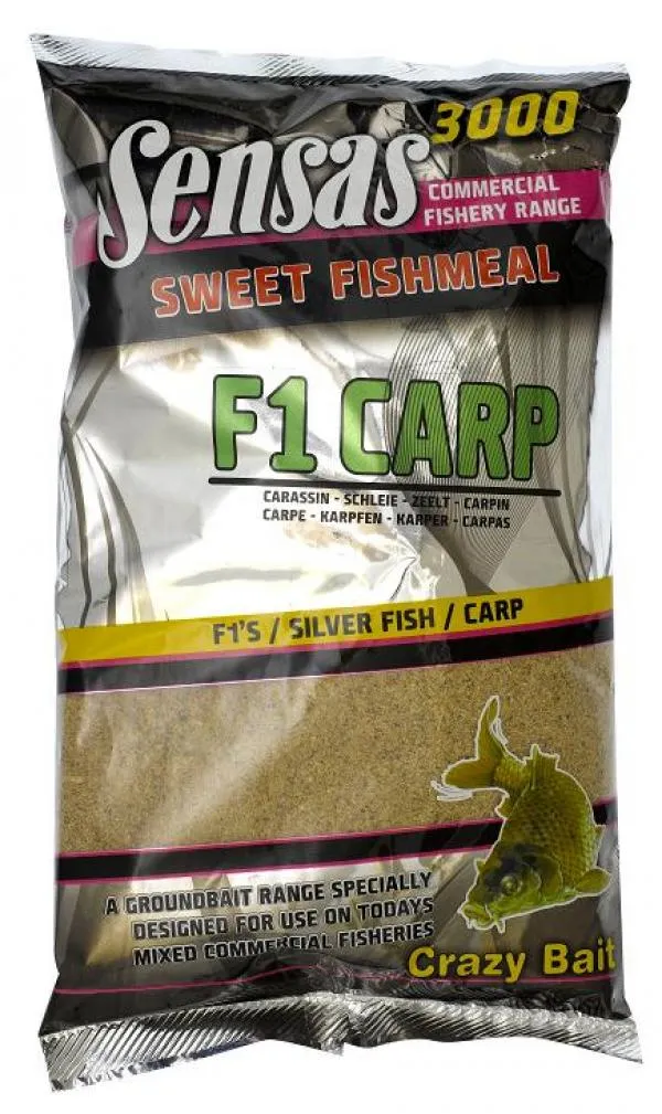 Sensas 3000 Sweet Fishmeal UK F1 CARP 1kg etetőanyag 