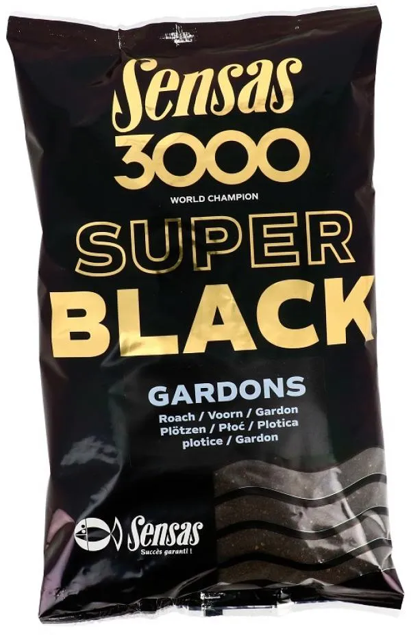 Sensas 3000 Super Black (Koncér-fekete) 1kg etetőanyag 