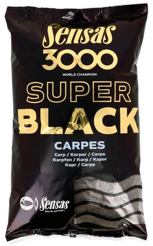 Sensas 3000 Super Black (Ponty-fekete) 1kg etetőanyag 