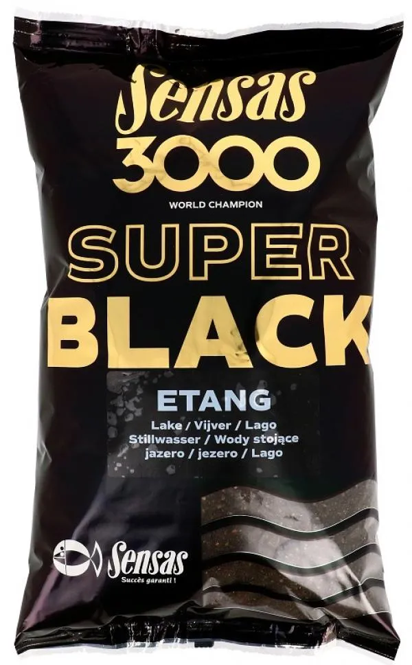 Sensas 3000 Super Black (Tavak-fekete) 1kg etetőanyag 