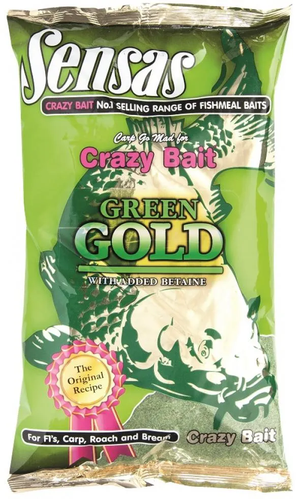 Sensas CRAZY BAIT GOLD GREEN 1KG etetőanyag 