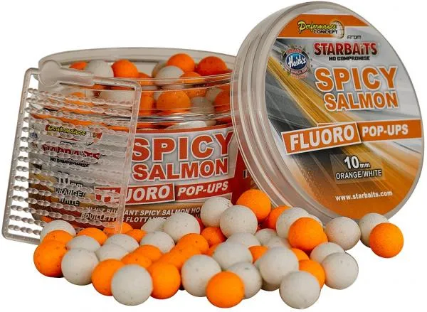 STARBAITS Spicy Salmon 60g 10mm FLUO PopUp