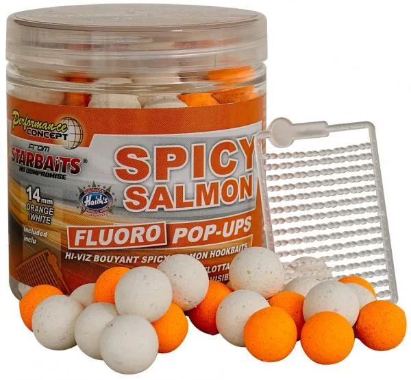 STARBAITS Spicy Salmon 80g 14mm FLUO PopUp