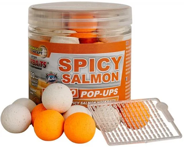 STARBAITS Spicy Salmon 80g 20mm FLUO PopUp