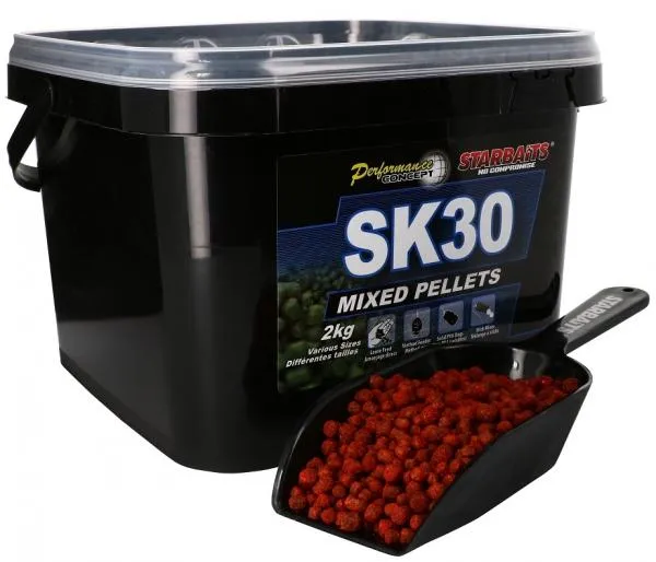 STARBAITS SK30 Pellet Mix 2kg, Etető Pellet 