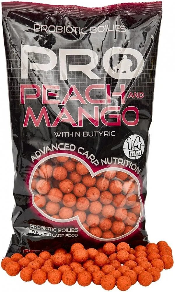 Starbaits Pro Peach & Mango 1kg 14mm Etető Bojli