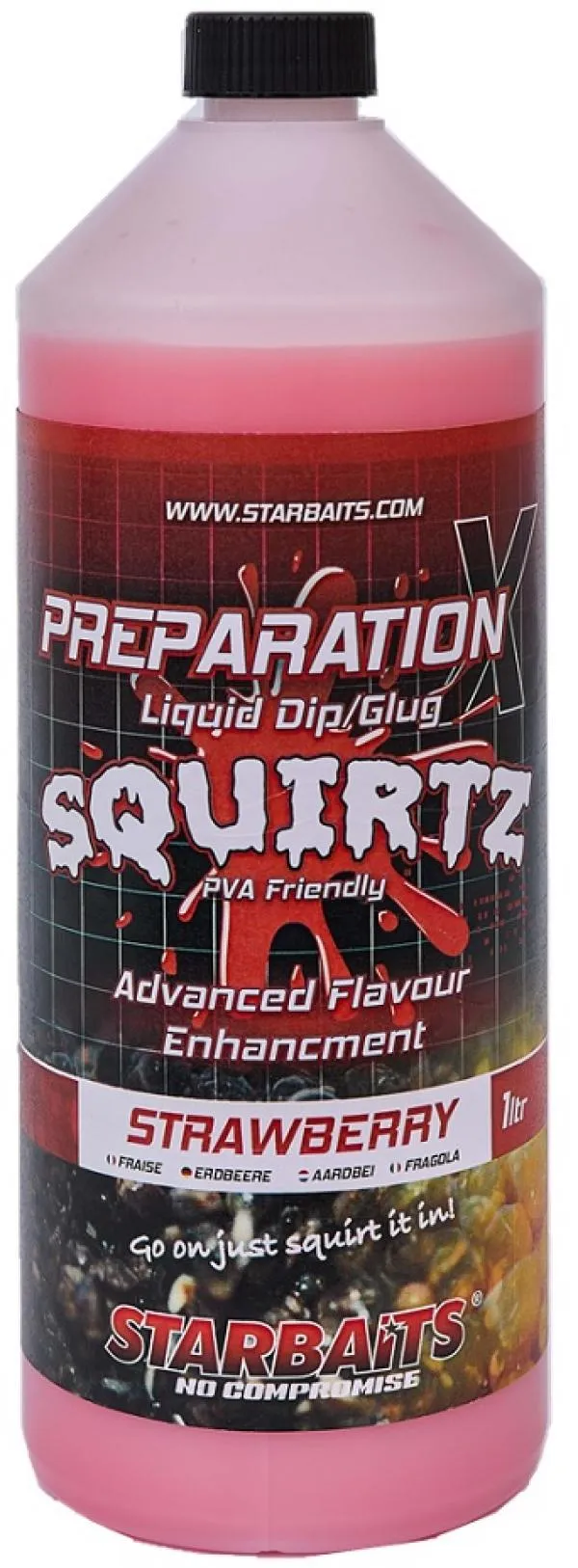 Starbaits Booster PREP X SQUIRTZ STRAWBERRY 1L(eper)
