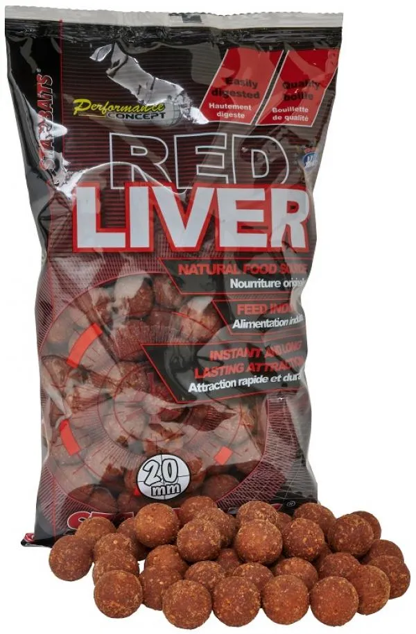 Boilies Red Liver 10mm 800g