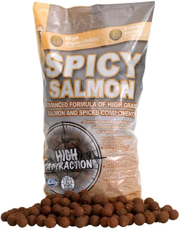 Starbaits Spicy Salmon 2,5kg 14mm Etető Bojli