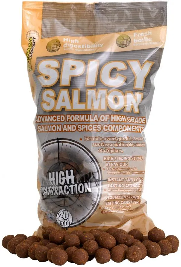 Starbaits Spicy Salmon 2,5kg 20mm Etető Bojli