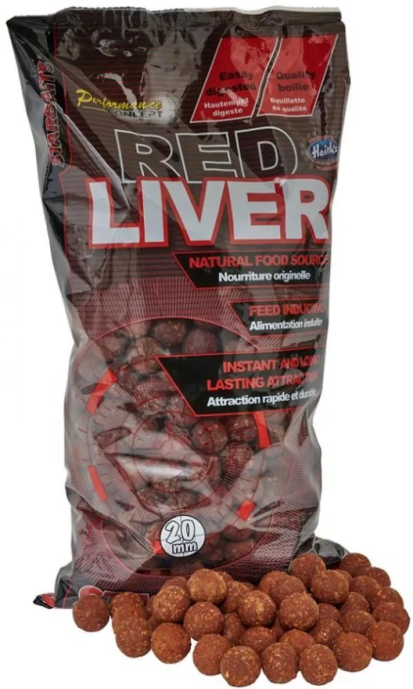Boilies Red Liver 14mm 2kg