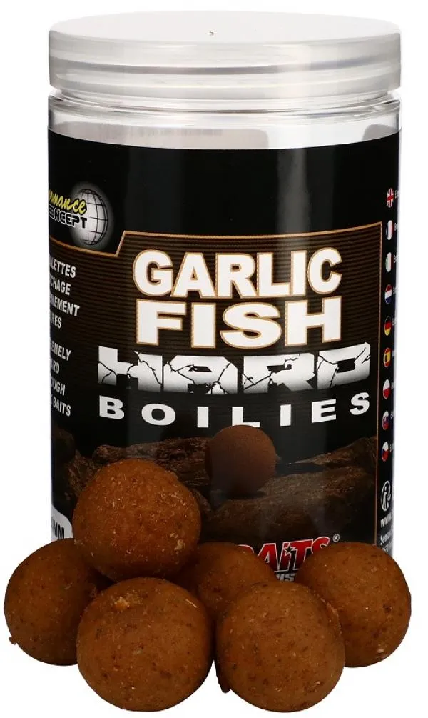 Starbaits Garlic Fish Hard Boilies 24mm 200g horog bojli