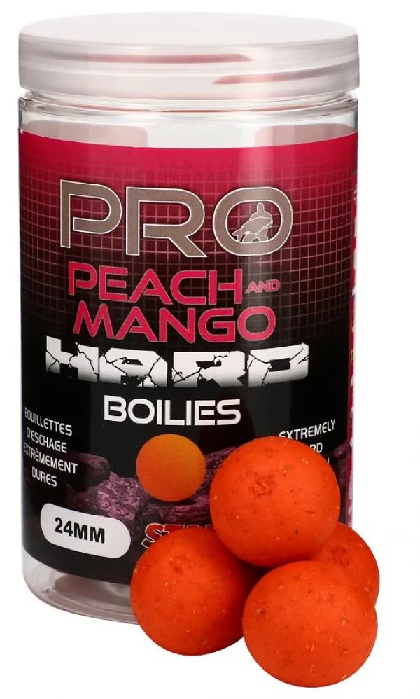 Starbaits Pro Peach & Mango Hard Boilies 24mm 200g horog b...