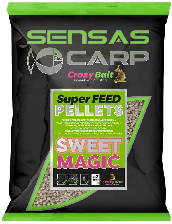 Sensas Super Feed Sweat Magic Hal 700g 4mm Etető Pellet