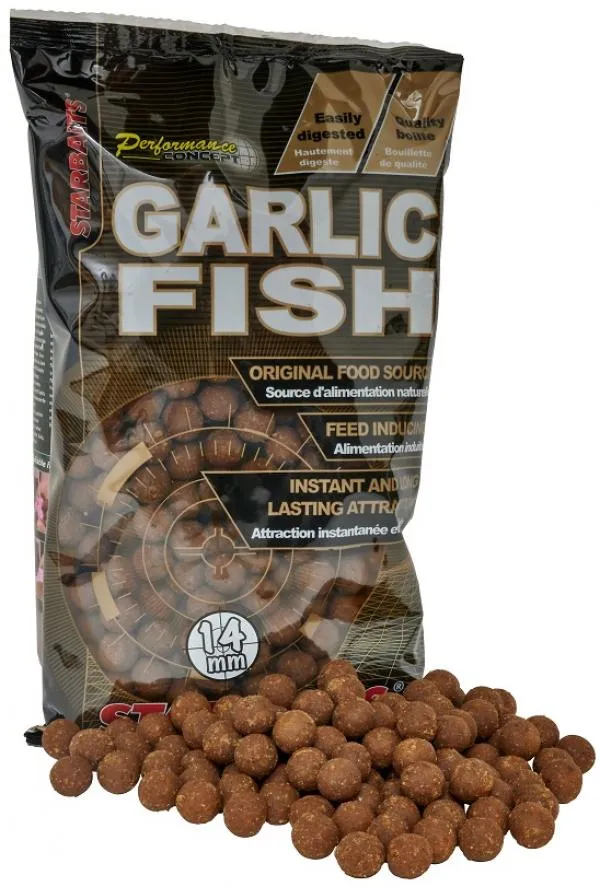 Starbaits Garlic Fish 1kg 14mm Etető Bojli