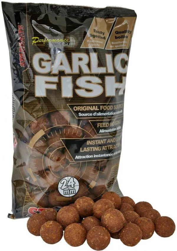 Starbaits Garlic Fish 1kg 24mm Etető Bojli