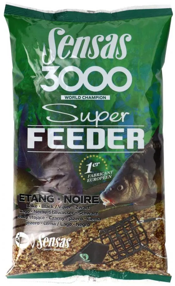 Sensas 3000 Super Feeder Tavak Fekete 1kg etetőanyag 