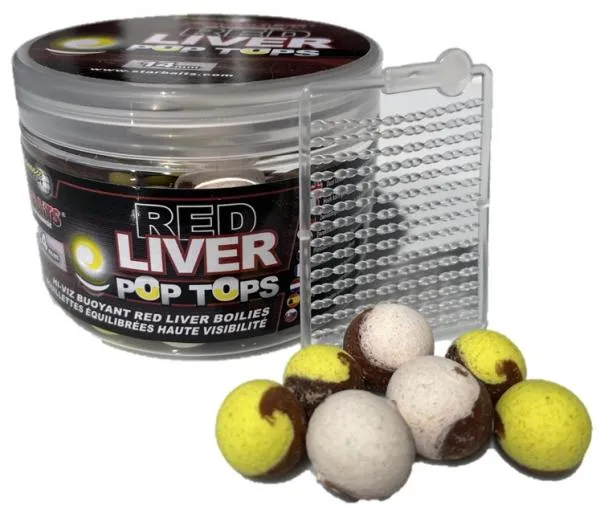 STARBAITS Red Liver POP TOPS 14mm 60g Wafters