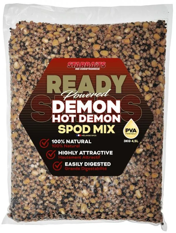Starbaits Ready Seeds Hot Demon Spod Mix 3kg magmix