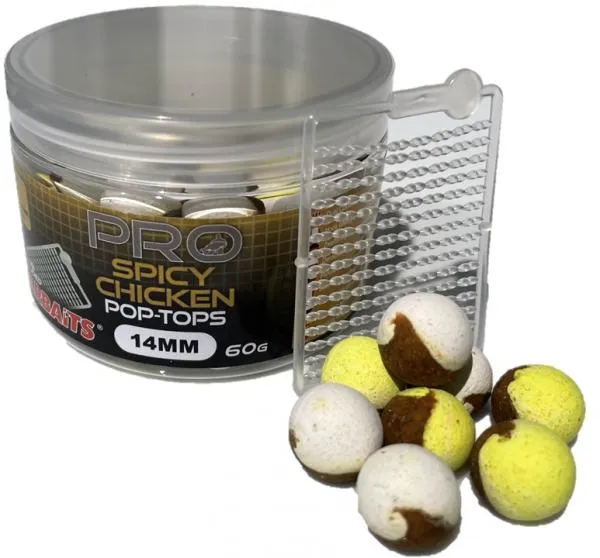 STARBAITS Pro Spicy Chicken POP TOPS 14mm 60g Wafters