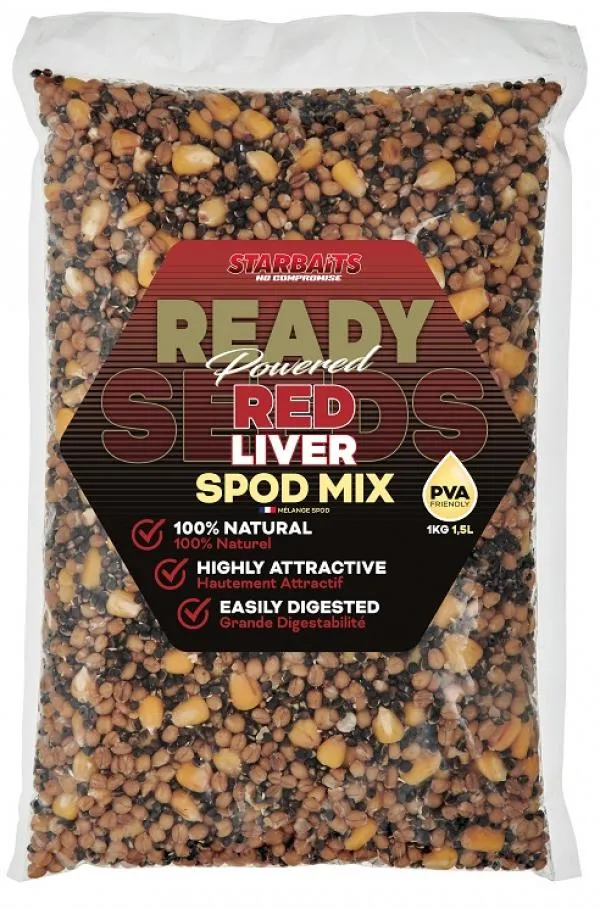 Starbaits Ready Seeds Red Liver Spod Mix 1kg magmix
