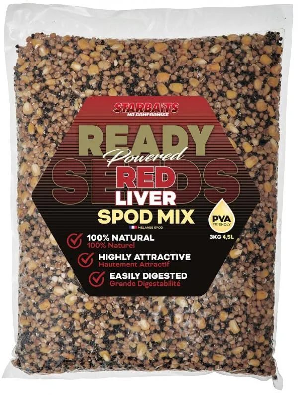 Starbaits Ready Seeds Red Liver Spod Mix 3kg magmix