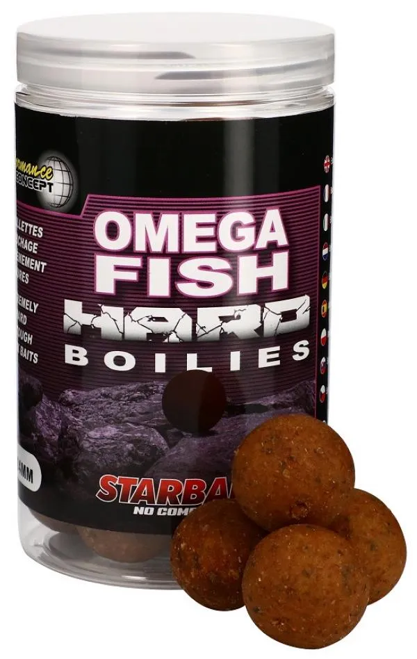 Starbaits Omega Fish Hard Boilies 200g horog bojli
