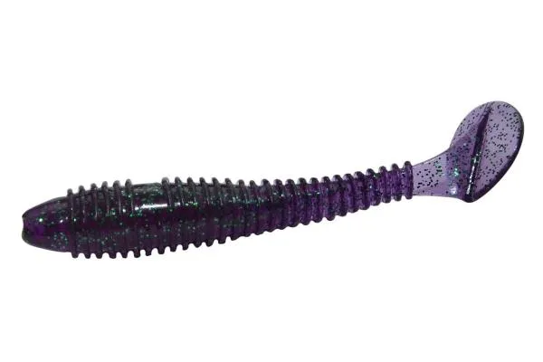 PZ Ribbed Killer gumihal halas aromával, 7 cm, lila, 5 db