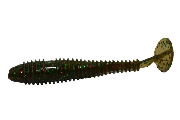 PZ Ribbed Killer gumihal halas aromával, 9,5 cm, sötétzöld...