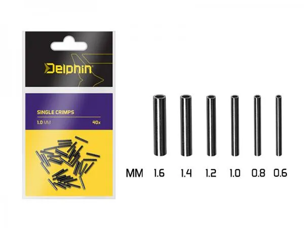 Delphin Single CRIMPS /40ks-0.6mm