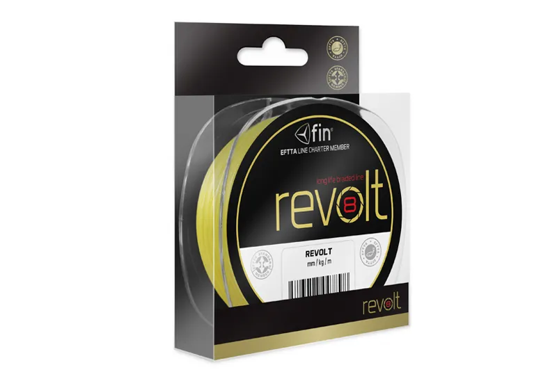 FIN Revolt 8X / 122m / fluo sárga-0,18mm 30,4lbs fonott zs...