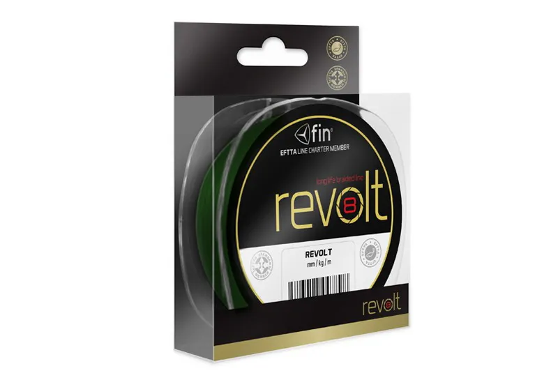 FIN Revolt 8X / 122m / zöld-0,18mm 30,4lbs fonott zsinór