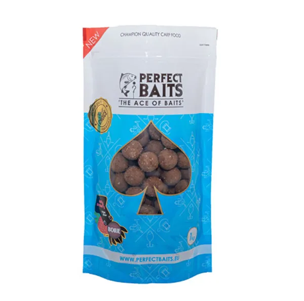 PERFECT BAITS Boilie - Squid & Strawberry (Tintahal & Eper...