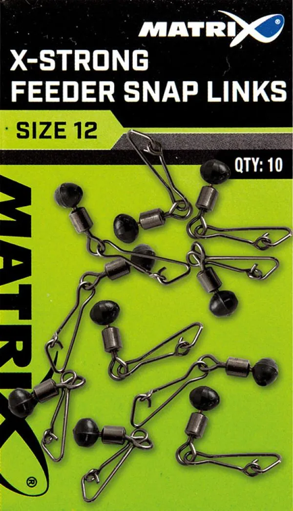MATRIX X-Strong Feeder Bead Snap Links Size 12 forgó kapoc...