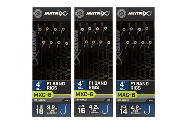 Matrix MXC-6 4” F1 Bands MXC-6  Size 18 Barbless / 0.125mm...