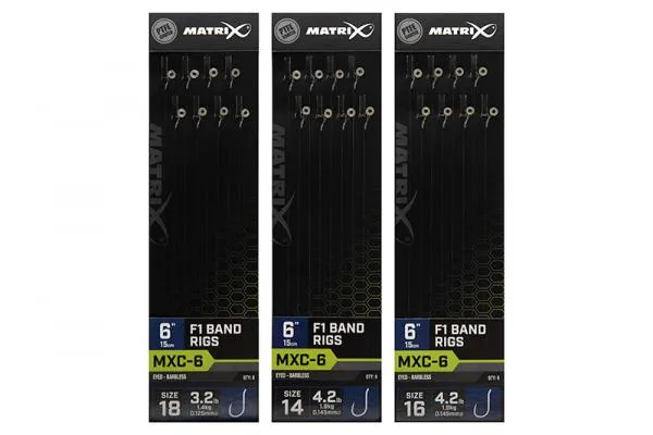 Matrix MXC-6 6” F1 Bands MXC-6  Size 18 Barbless / 0.125mm...