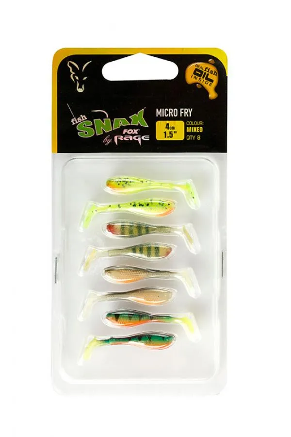 Fox Rage Mixed Colour Lure Packs Mini Fry Loaded Mixed Col...