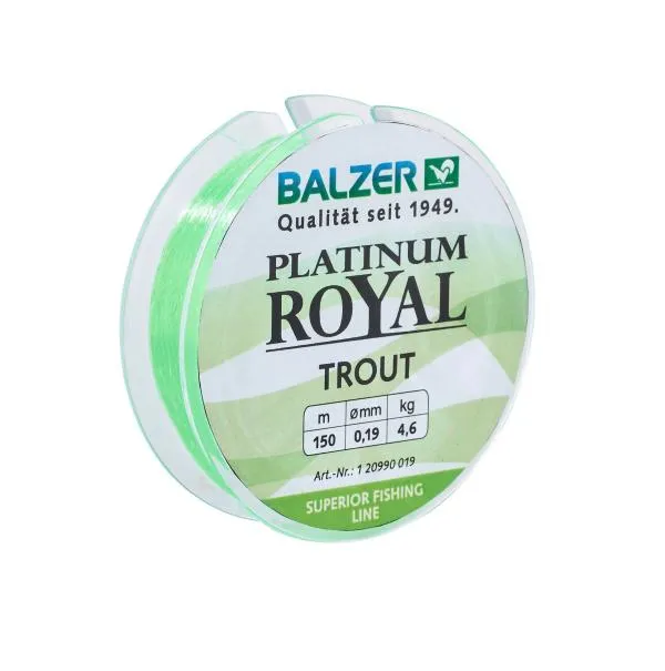Balzer Platinum Royal Trout Chartreuse zöld 150m 0,22mm mo...