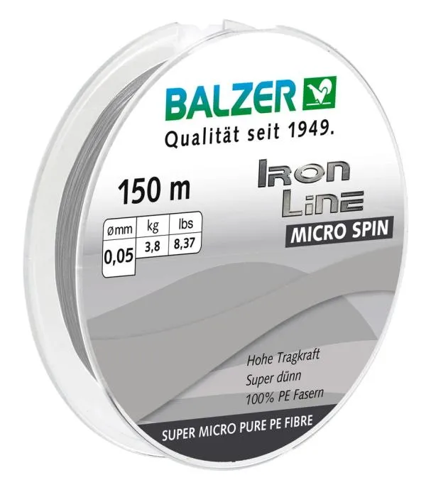 Balzer Ironline Micro Spin 150m 0,05mm fonott zsinór