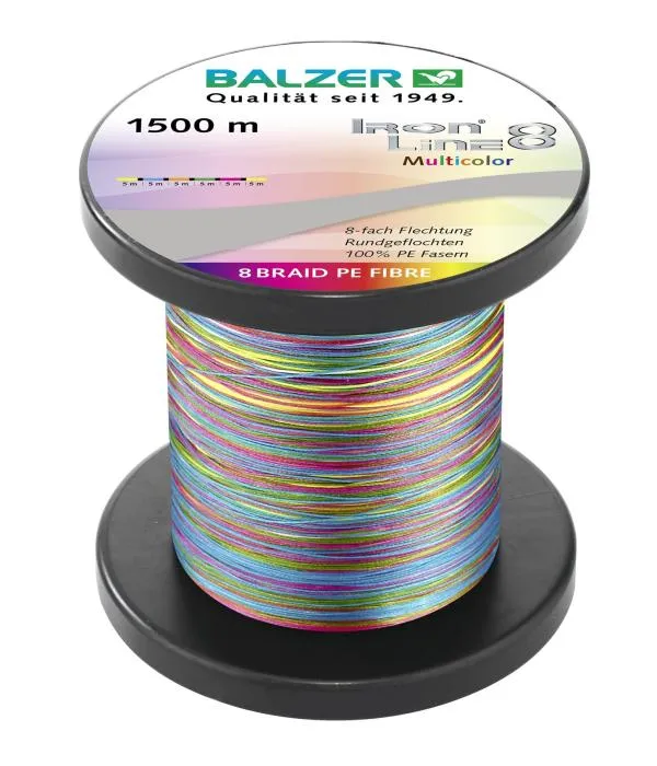 Balzer Iron Line 8 Multicolor 1500m 0,10mm fonott zsinór