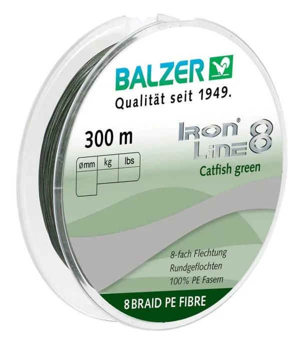 Balzer Iron Line 8 Catfish 300m 0,40mm zöld fonott zsinór...