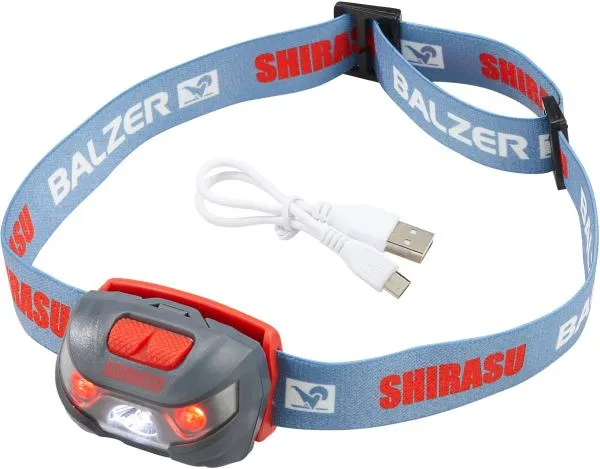 Balzer Shirasu USB Kopflampe fejlámpa