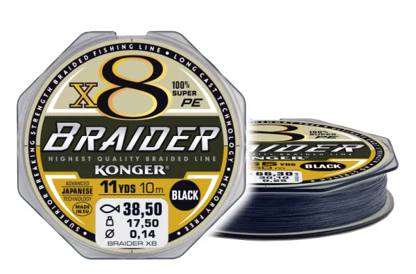 KONGER Braider X8 Black 0.06/10m