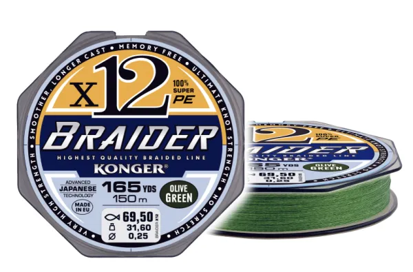 KONGER Braider X12 Olive Green 0.14/150m