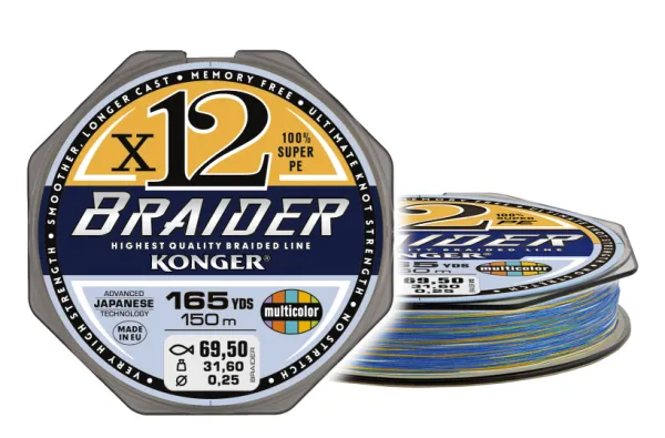 KONGER Braider X12 Multicolor 0.18/150m
