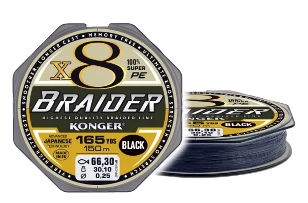 KONGER Braider X8 Black 0.06/150m