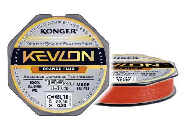 KONGER Kevlon Orange Fluo X4 0.12/150m