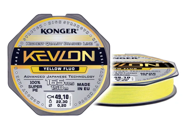 KONGER Kevlon Yellow Fluo X4 0.12/150m