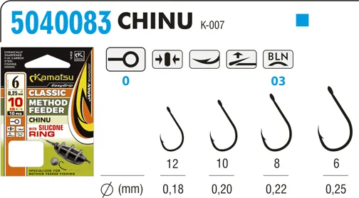 KAMATSU Method Feeder Classic Chinu 6 with Silicone Ring